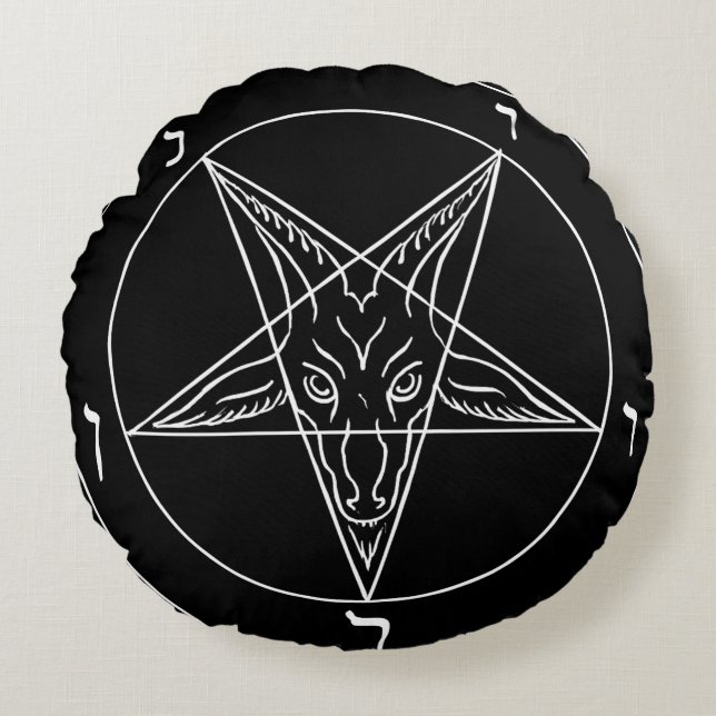 Coussins Ronds Sceau de Baphomet (Devant)