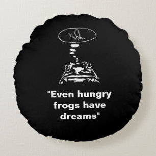 Coussins Ronds Sci-Fi smart animaux "Hungry Frog Dreams"