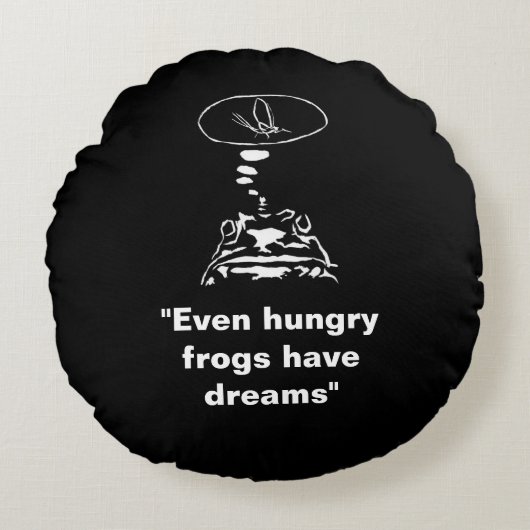 Coussins Ronds Sci-Fi smart animaux "Hungry Frog Dreams" (Devant)
