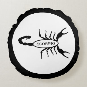 Coussins Ronds Scorpio noir Scorpion étoile