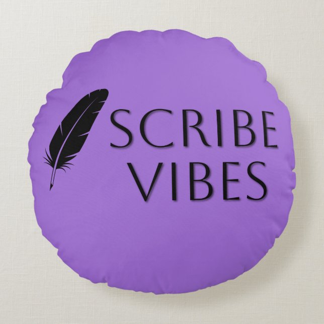 Coussins Ronds Scribe Vibes Author Writer Poet  (Devant)