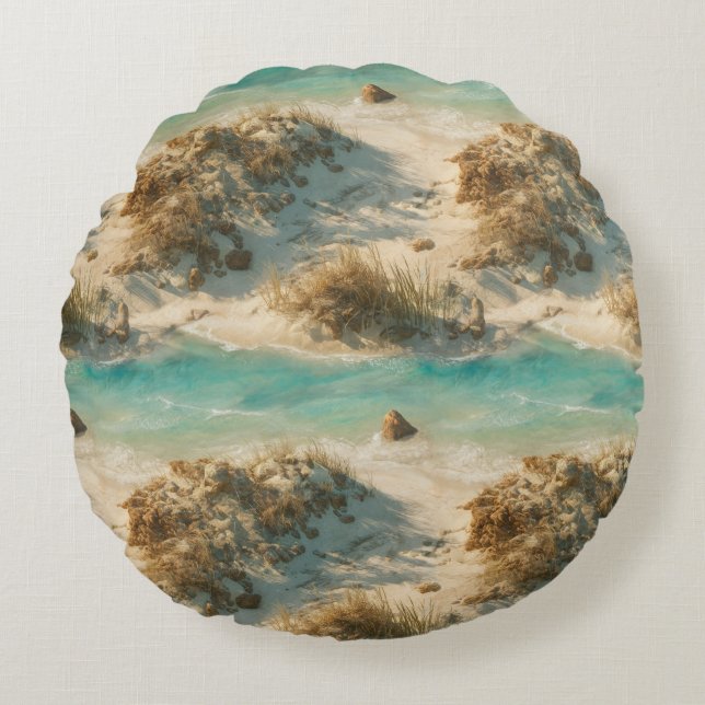 Coussins Ronds "Seaglass Reverie" (Devant)