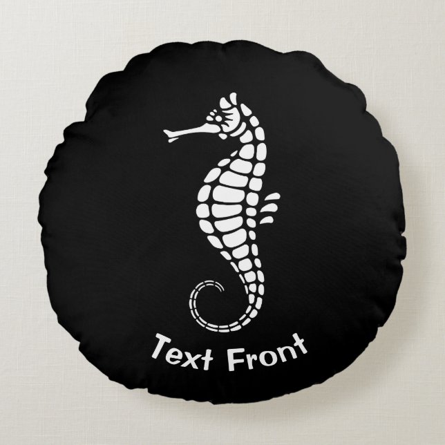 Coussins Ronds Seahorse White (Devant)