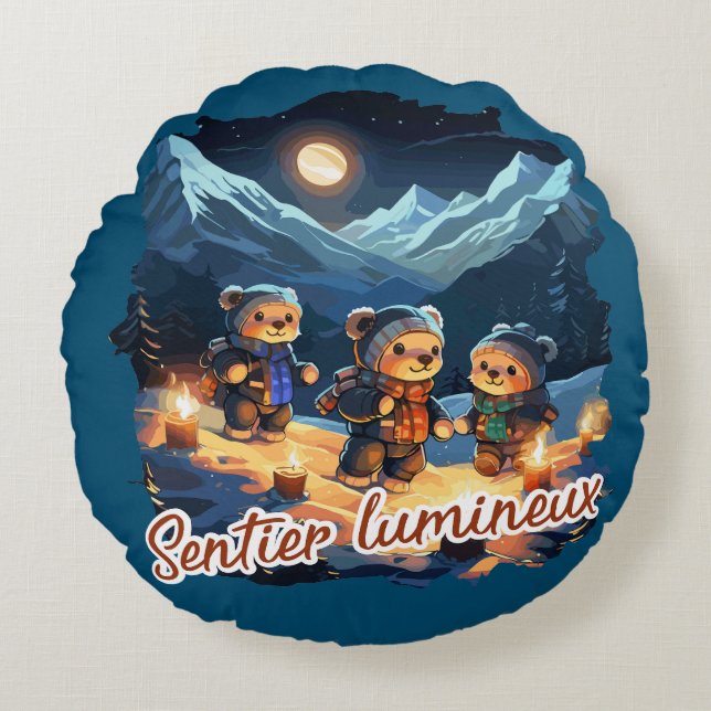 Coussins Ronds Sentier lumineux (Devant)