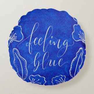 Coussins Ronds Sentiment bleu