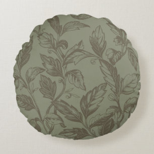 Coussins Ronds Serene Sage Green État botanique gras feuillet