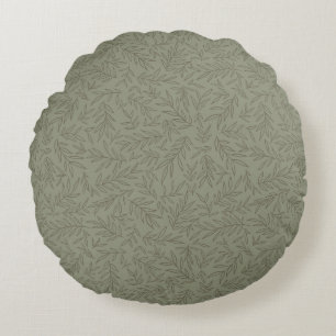 Coussins Ronds Serene Sage Green   Forêt profonde calme ton sur t
