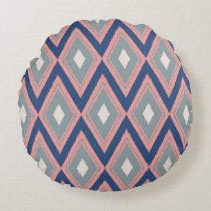 Coussins Ronds Série Ikat géométrique