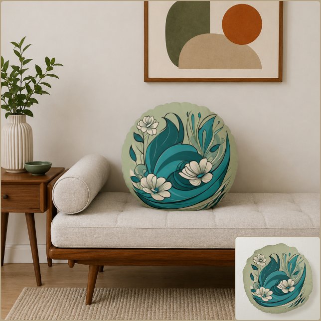 Coussins Ronds Serqet (Serqet Round Pillow (Front & Back)
)