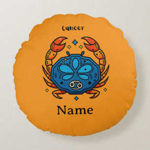 Coussins Ronds Signe du zodiaque Cancer Pop Art - Crabe céleste r