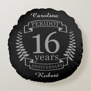 Coussins Ronds Silver Traditional wedding anniversary 16 ans