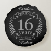 Coussins Ronds Silver Traditional wedding anniversary 16 ans (Dos)