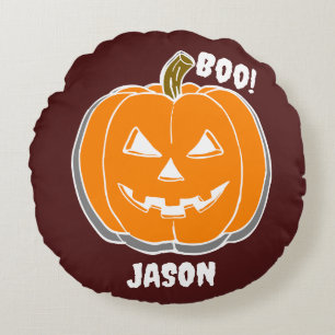 Coussins Ronds Simple Happy Halloween boo citrouille éffrayant