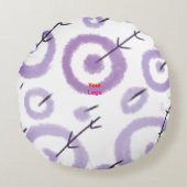 COUSSINS RONDS SIMPLE MODERNE MODERNE MONOGRAM STYLE ÉLÉGANT FOUR (Devant)