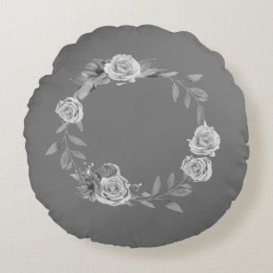 COUSSINS RONDS SIMPLE MODERNE MODERNE MONOGRAM STYLE ÉLÉGANT FOUR