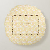 COUSSINS RONDS SIMPLE MODERNE MODERNE MONOGRAM STYLE ÉLÉGANT FOUR (Devant)