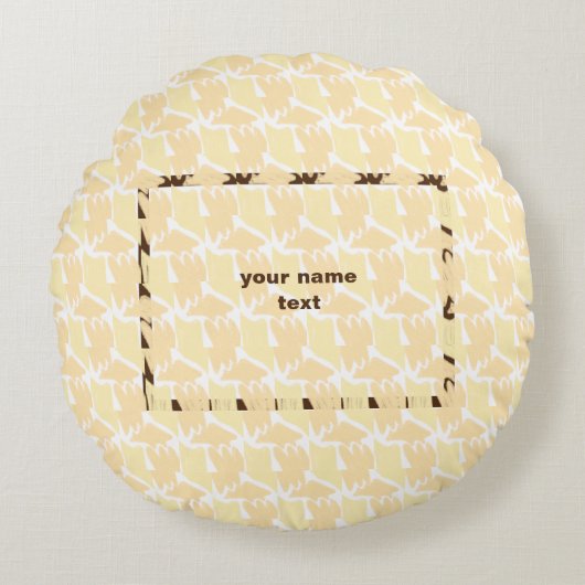 COUSSINS RONDS SIMPLE MODERNE MODERNE MONOGRAM STYLE ÉLÉGANT FOUR (Devant)