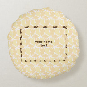 COUSSINS RONDS SIMPLE MODERNE MODERNE MONOGRAM STYLE ÉLÉGANT FOUR