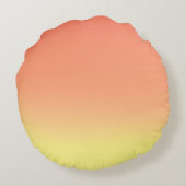 Coussins Ronds Simple Sunset Ombre Effet orange et jaune (Dos)