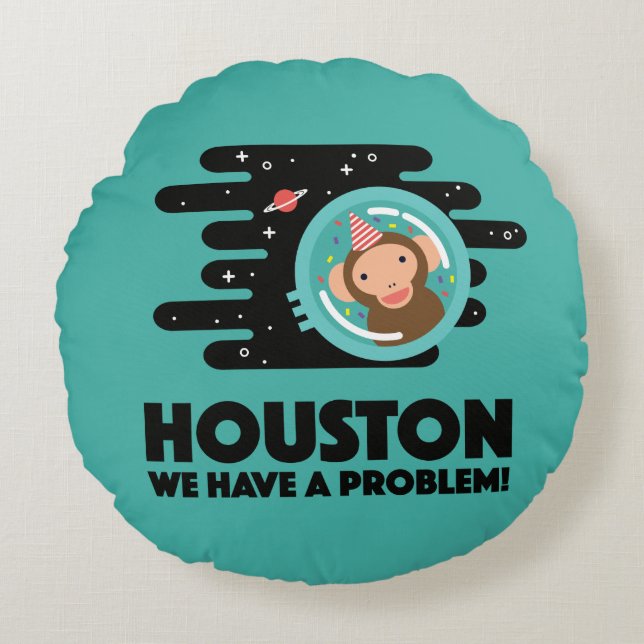 Coussins Ronds Singe de l'espace (Devant)