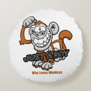 Coussins Ronds singe juste un garçon