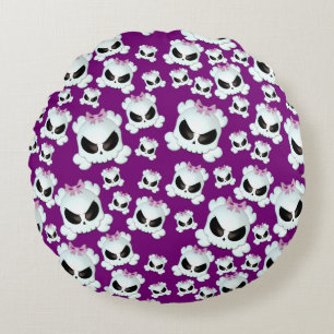 Coussins Ronds Skullz Girly