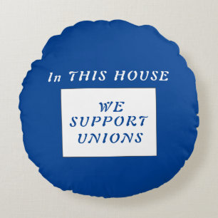 Coussins Ronds slogan Union pour la justice sociale