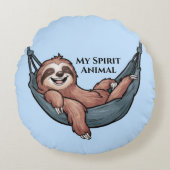 Coussins Ronds Sloth Relaxing (Devant)