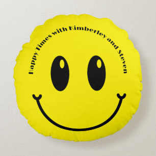 Coussins Ronds Smile Happy Couple Valentine Smily Face