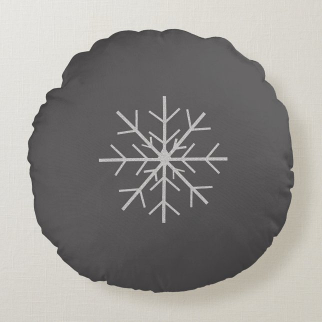 Coussins Ronds Snowflake (Devant)