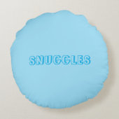 Coussins Ronds "Snuggings" bleu clair (Dos)
