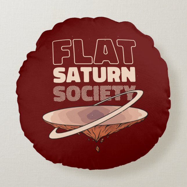 Coussins Ronds Société de Saturne Plat - Conception Scientifique (Devant)