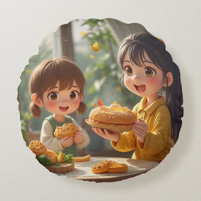 Coussins Ronds soeurs (Devant)