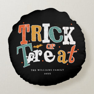 Coussins Ronds Soirée Halloween Trick Or Treat