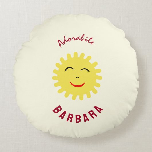 Coussins Ronds Soleil souriant (Devant)