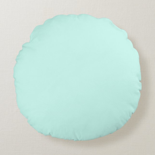 Coussins Ronds Solide camée vert menthe doux turquoise (Devant)