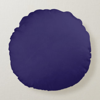 Coussins Ronds Solide Indigo Bleu Élégant Moderne Minimaliste Sim