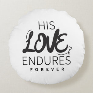 Coussins Ronds Son Amour Évangile Graphique Jésus Art Scri du ser