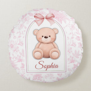 Coussins Ronds Sophia Conception personnalisée d'ours en peluch