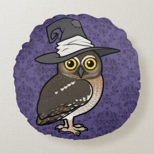 Coussins Ronds Sorcière de hibou de Birdorable Elf