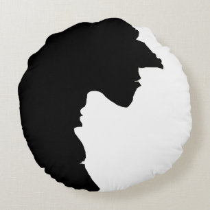 Coussins Ronds Sorcières Yin Yang Halloween