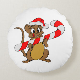 Coussins Ronds Souris avec du sucre de canne de Noël