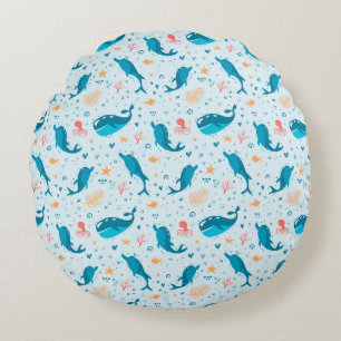 Coussins Ronds Sous la mer Motif sans la mer