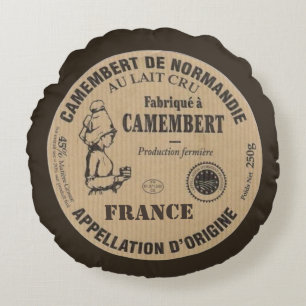 Coussins Ronds Souvenir de France : Le camembert