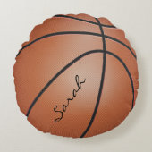 Coussins Ronds Sport de basket-ball | Nom do-it-yourself (Devant)