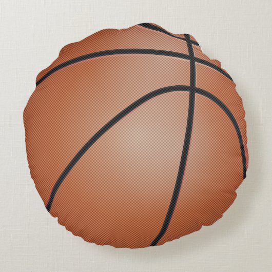Coussins Ronds Sport de basket-ball | Nom do-it-yourself (Dos)