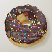 Coussins Ronds Sprinkings de chocolat Donuts Drôle Doughnut Look (Dos)