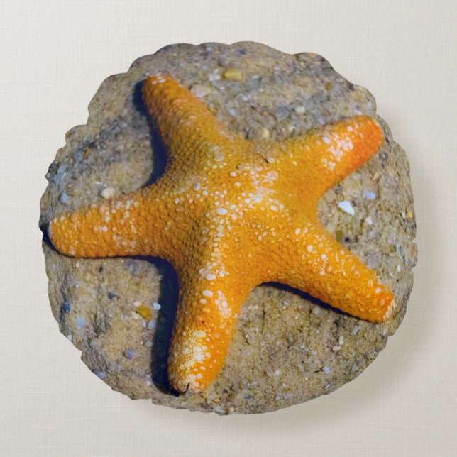 Coussins Ronds Starfish dans le thème Sand Beach (Devant)