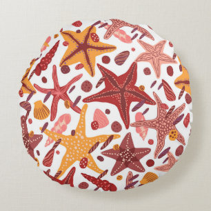 Coussins Ronds Starfish Shells : Motif scandinave