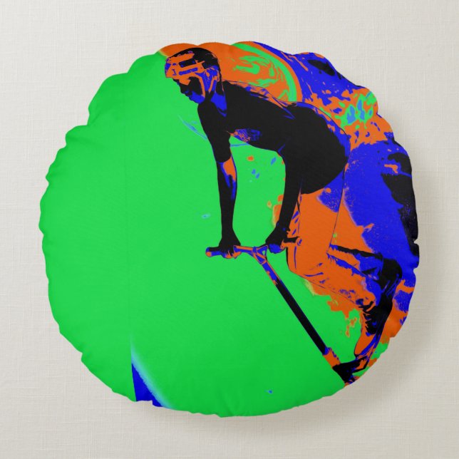 Coussins Ronds Stunt Scooter Speedster - Scooter Boy (Devant)